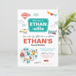 Cars & Trucks City Transportation verjaardagsfeest Kaart