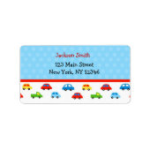 Cars Trucks Retouradreslabels Kinder jongen Etiket (Voorkant)