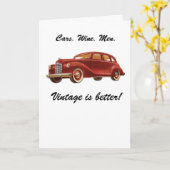 Cars Wine Mannen:  is beter! Verjaardag Kaart (Gele Bloem)