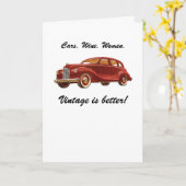 Cars Wine Women:  is beter! Verjaardag Kaart (Gele Bloem)