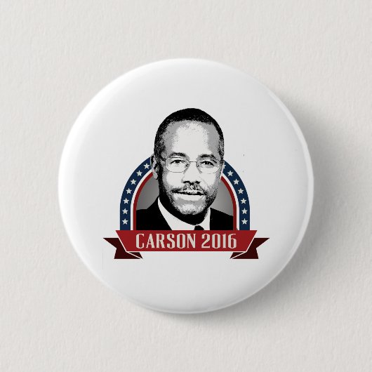 Carson 2016 Campaign Banner Name plate Ronde Button 5,7 Cm (Voorkant)