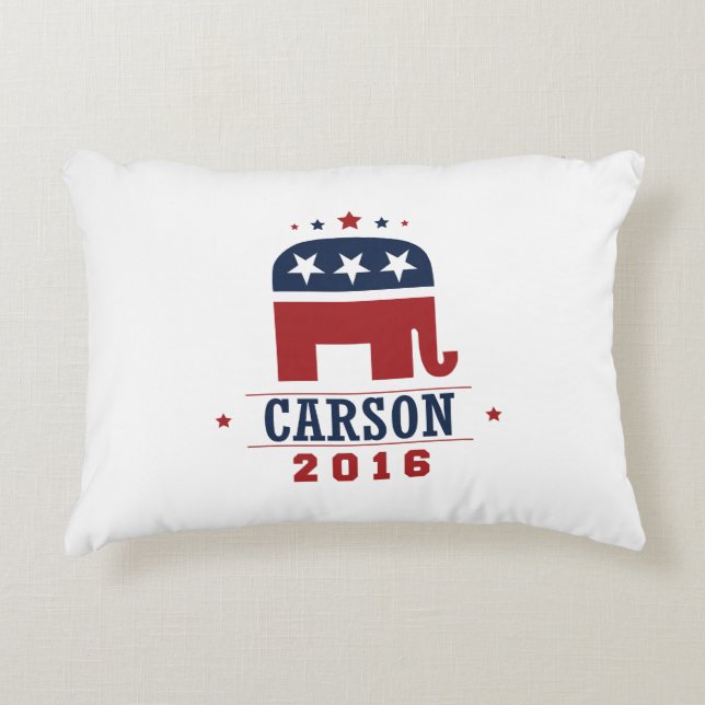 Carson 2016 GOP Elephant Design Accent Kussen (Voorkant)