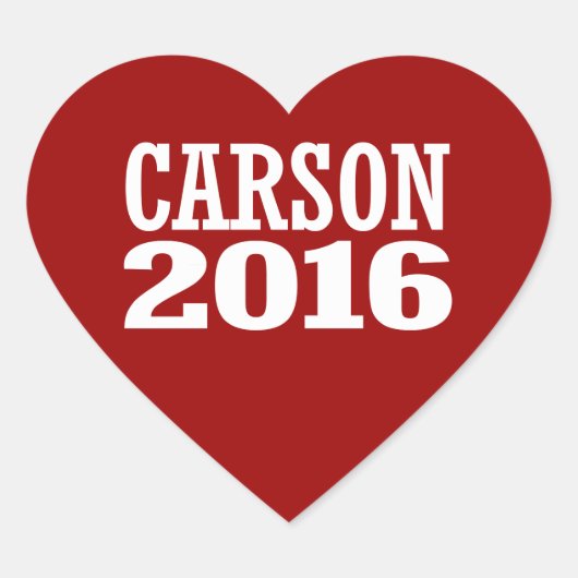 CARSON 2016 HART STICKER (Voorkant)
