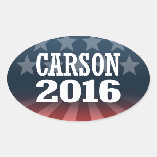 CARSON 2016 OVALE STICKER (Voorkant)