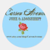Carson Avenue Ronde Sticker (Voorkant)