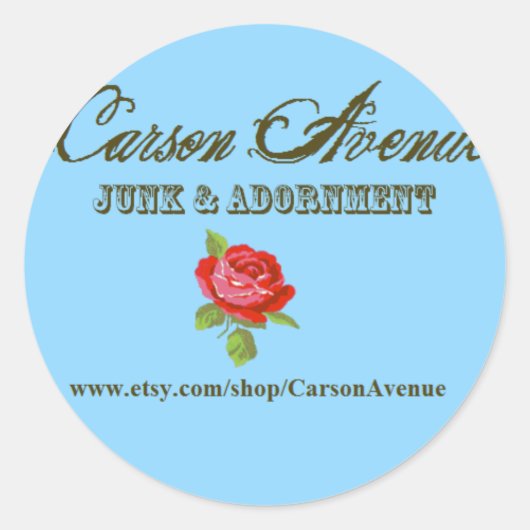 Carson Avenue Ronde Sticker (Voorkant)