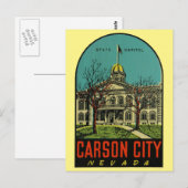 Carson City, Nevada Briefkaart (Voorkant / Achterkant)