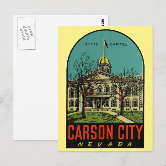 Carson City, Nevada Briefkaart (Voorkant / Achterkant)