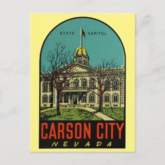 Carson City, Nevada Briefkaart (Voorkant)