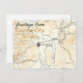 Carson City Nevada  kaart (Voorkant / Achterkant)