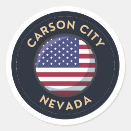 Carson City Nevada - Verenigde Staten van Amerika Ronde Sticker
