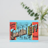 Carson City NV Retro Groet Briefkaart (Staand voorkant)