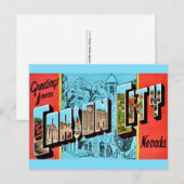 Carson City NV Retro Groet Briefkaart (Voorkant / Achterkant)