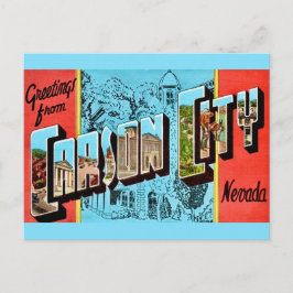 Carson City NV Retro Groet Briefkaart