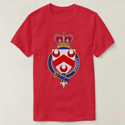 Carson Coat of Arms - Family Crest T-shirt (Design voorkant)
