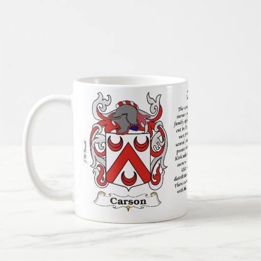 Carson Family Coat of Arms mok (Links)