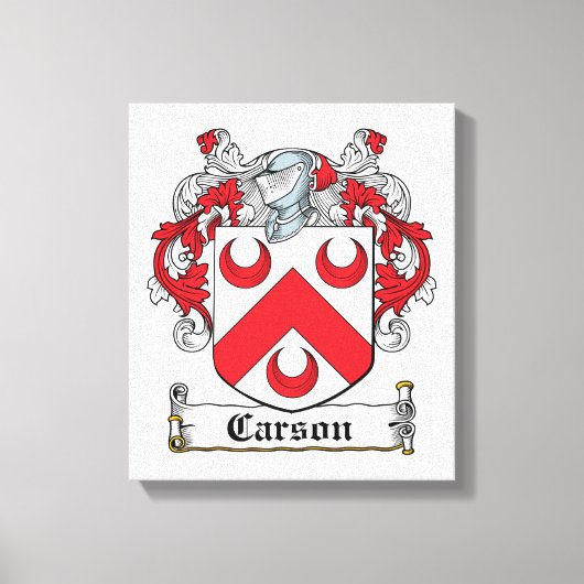 Carson Family Crest Canvas Afdruk (Voorkant)