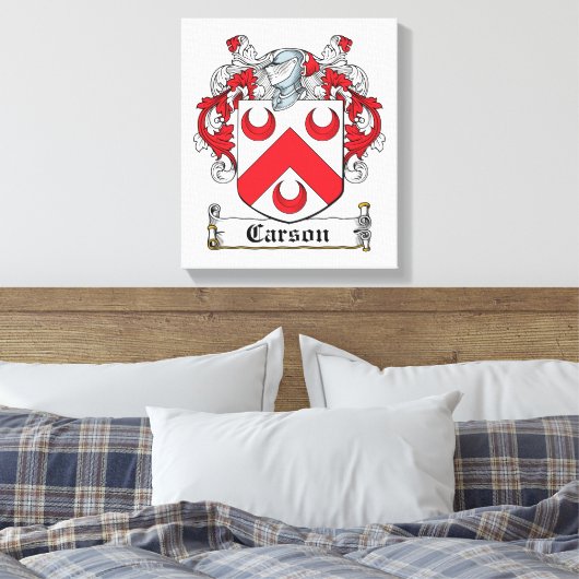 Carson Family Crest Canvas Afdruk (Insitu (Slaapkamer))