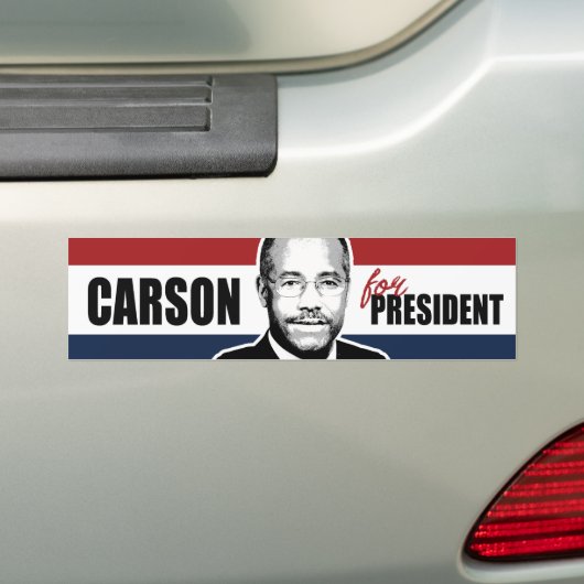 Carson for President Red White and Blue Bumper -.p Bumpersticker (Op auto)