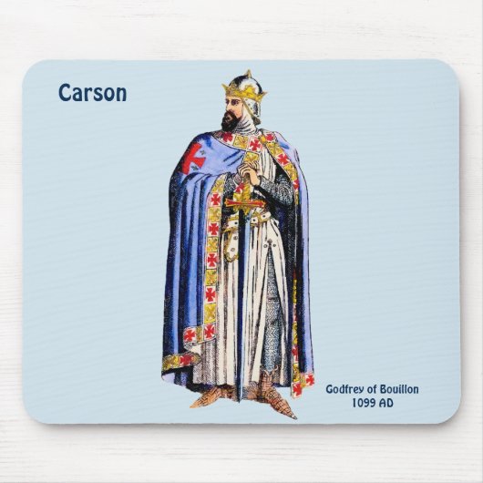 CARSON ~ Godfrey Bouillon Costume~ persoonlijke Muismat (Voorkant)