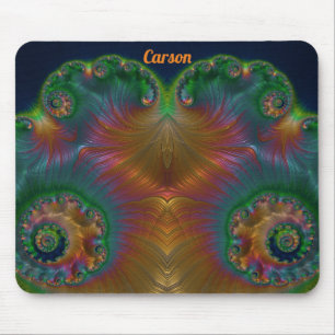 CARSON ~ Green Oranje Yellow and Blue Design Muismat
