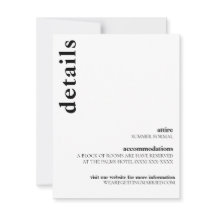 Carson Modern Wedding Details Kaart