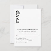 Carson Modern Wedding RSVP Kaart (Voorkant)