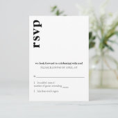 Carson Modern Wedding RSVP Kaart (Staand voorkant)