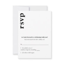 Carson moderne trouw RSVP