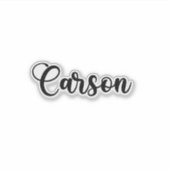 Carson Naam - Handgeschreven kalligrafie Sticker (Voorkant)