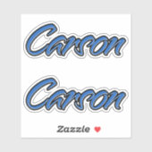 Carson Name blue Aufkleber Sticker Stickerset (Vel)