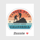 Carson Pass hiking Californië trails  Sticker (Vel)
