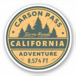 Carson Pass hiking Californië trails Sticker