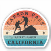 Carson Pass wandelen Californië Trials Sticker (Voorkant)