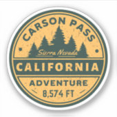 Carson Pass wandelen Californië Trials Sticker (Voorkant)