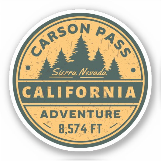 Carson Pass wandelen Californië Trials Sticker (Voorkant)