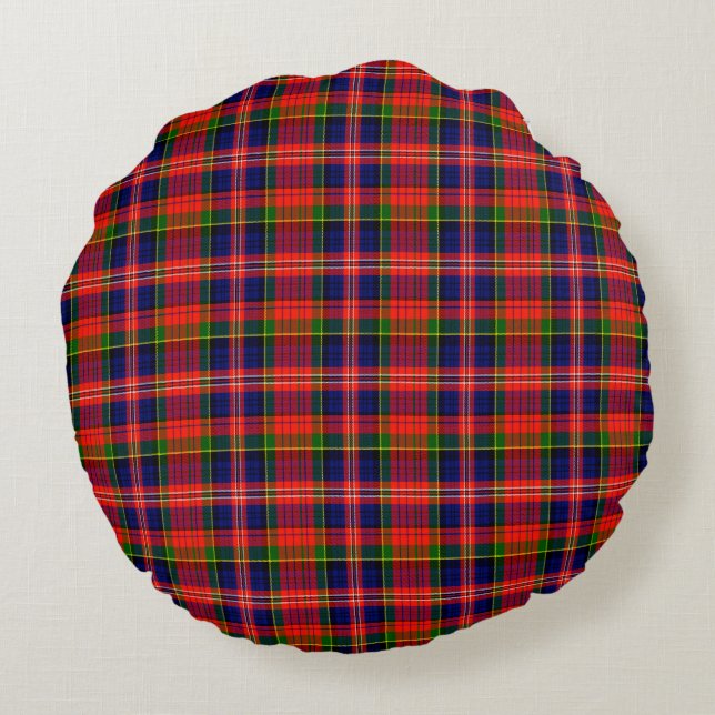 Carson Scottish Tartan Pillow Rond Kussen (Achterkant)