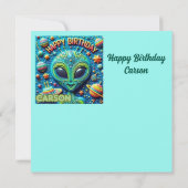 CARSON ~ Verjaardag Kaart ~ Alien ~ (Achterkant)