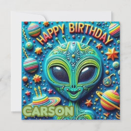 CARSON ~ Verjaardag Kaart ~ Alien ~