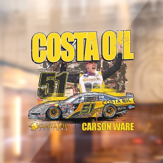 Carson Ware 51 Car Window Cling Raamsticker (Vel 2)