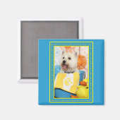 Carson - West Highland Terrier -6 Magneet (Voorkant / Achterkant)