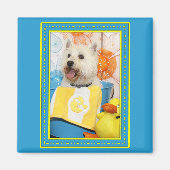 Carson - West Highland Terrier -6 Magneet (Voorkant)