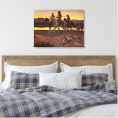 Carson's Mannen door Charles M. Russell Canvas Afdruk (Insitu (Slaapkamer))