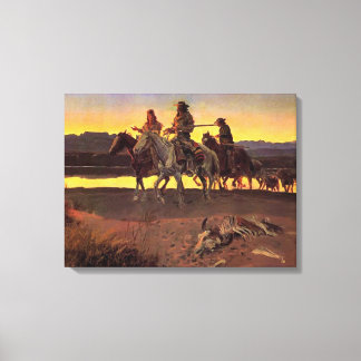 Carson's Mannen door Charles M. Russell Canvas Afdruk