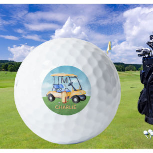 Cart Clubs Aangepaste monogram naam Golfballen