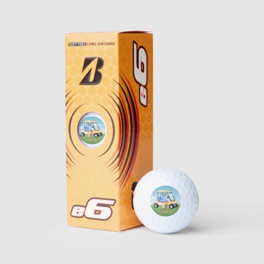Cart Clubs Aangepaste monogram naam Golfballen (Verpakking)
