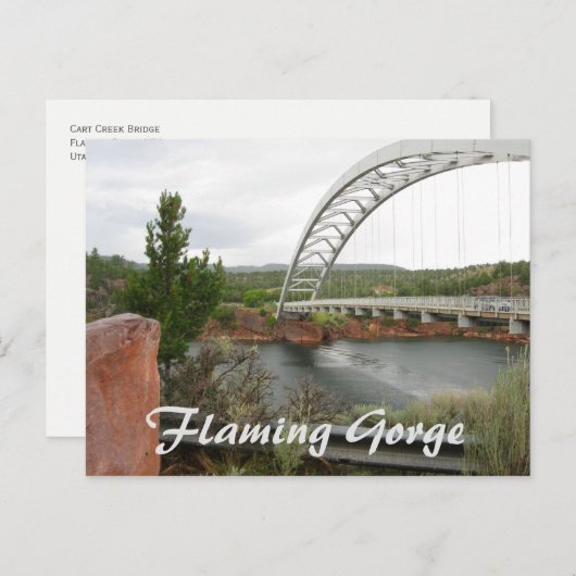 Cart Creek Bridge, Flaming Gorge NRA, Utah Briefkaart (Voorkant / Achterkant)