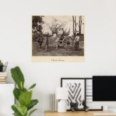 Cart, getrokken door twee oxen in Mandalay, Birma Poster (Thuiskantoor)