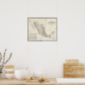 Carta general de la Republica Mexicana Map Poster (Keuken)