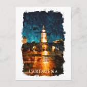 Cartagena by Night Colombia City Uitzicht Briefkaart (Voorkant)